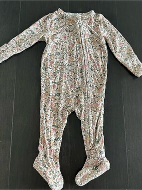 Angel Dear Floral Footed One-Piece
